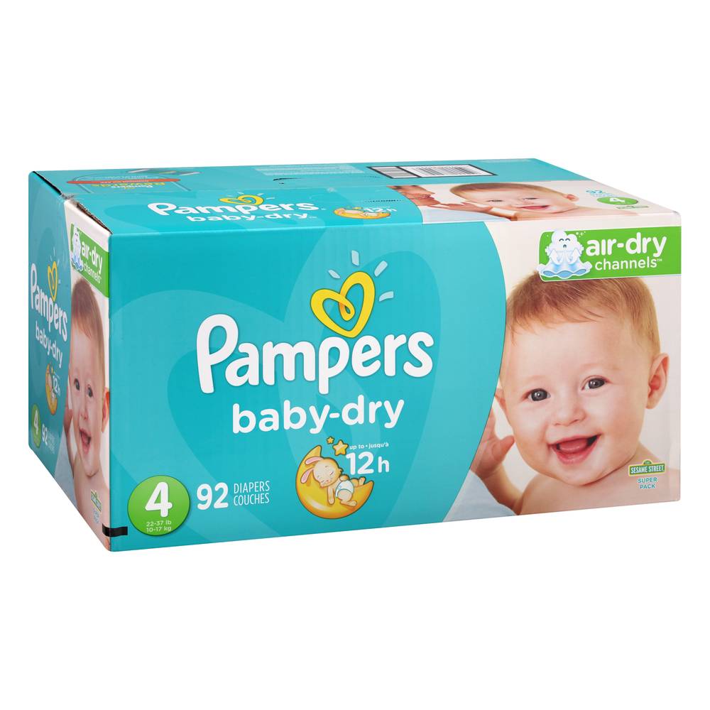 Pampers Baby-Dry Diapers 4 (92 ct)