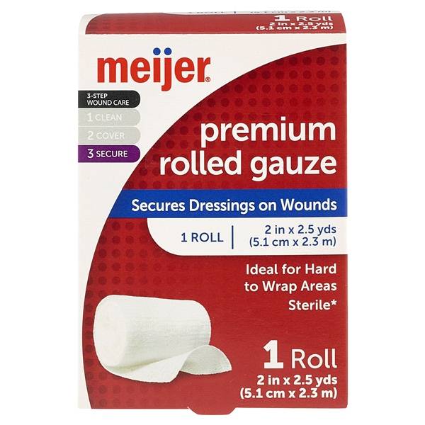 Meijer Rolled Premium Gauze 2'' (2.5 yd)