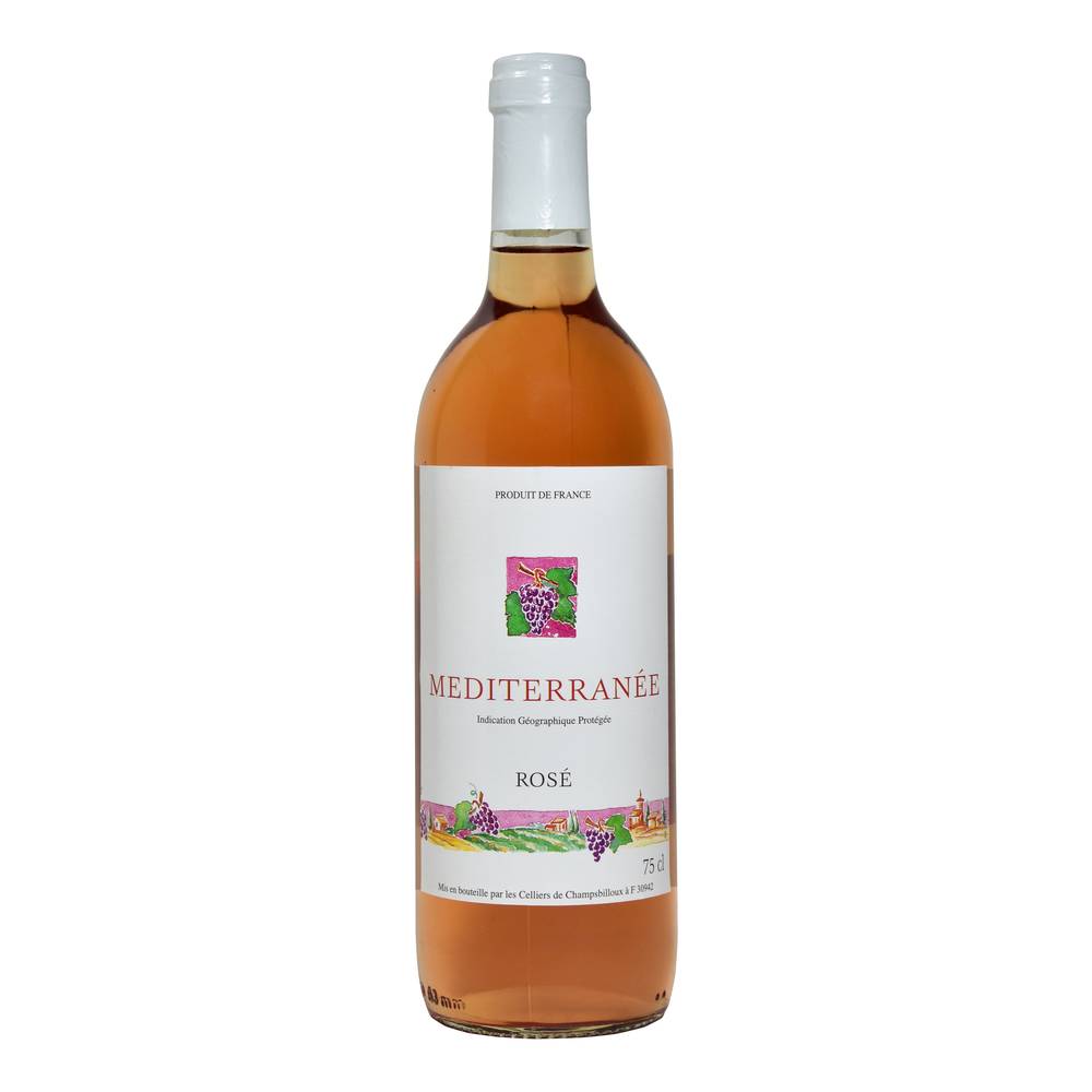 Produit Premier Prix - Méditerranée vin rosé (750ml)