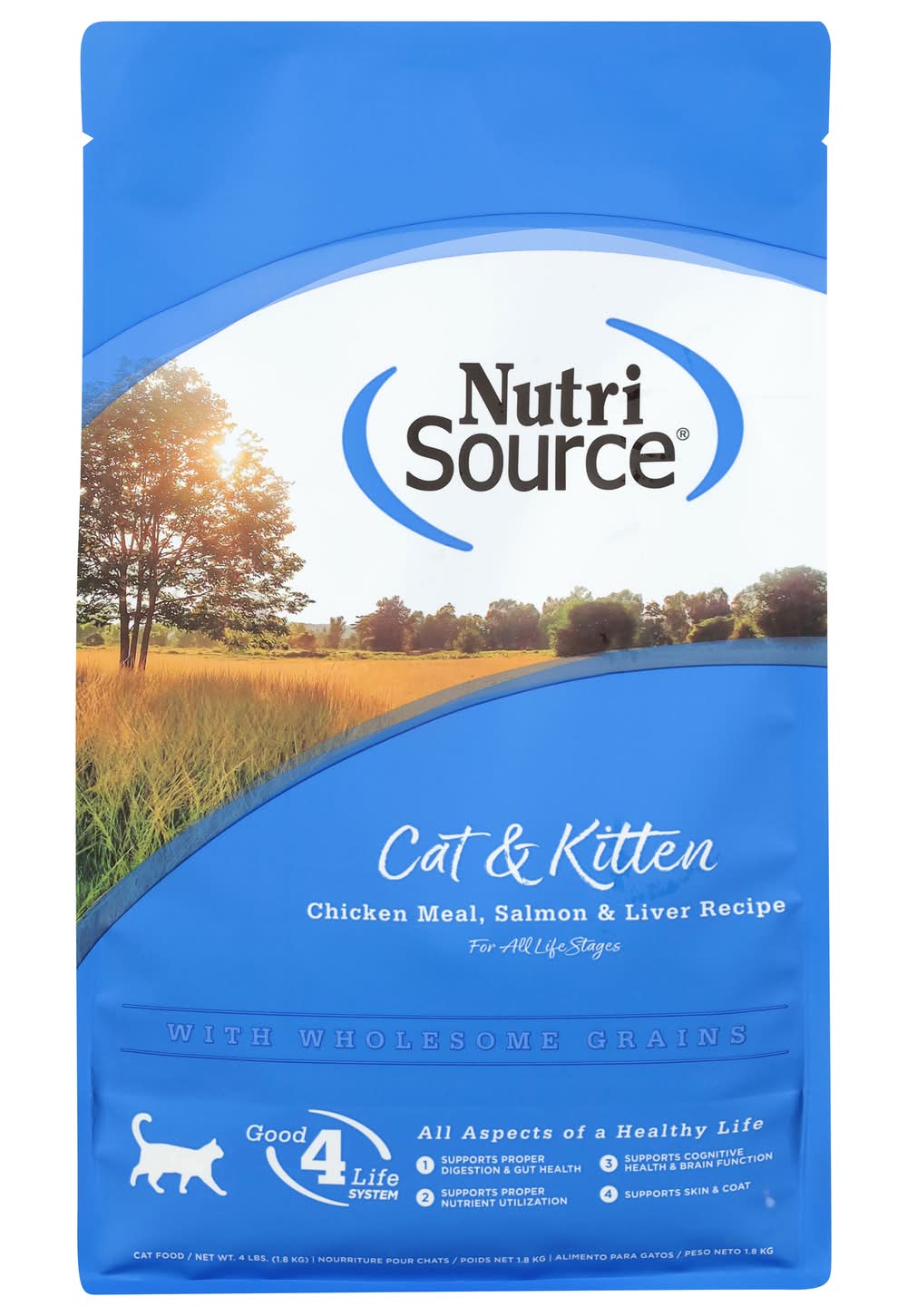NutriSource Chicken Meal Salmon & Liver Dry Cat & Kitten Food (4 lbs)