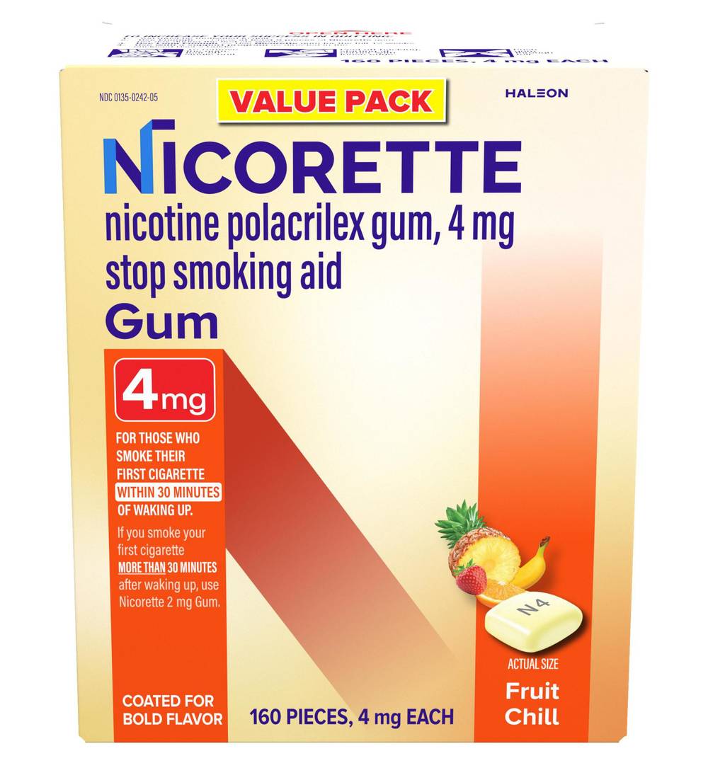 Nicorette Fruit Chill Nicotine Polacrilex Gum
