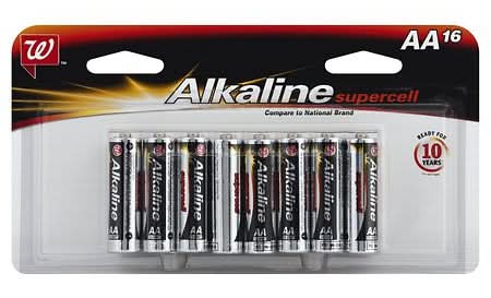 Walgreens Alkaline Supercell Batteries, AA (16 ct)