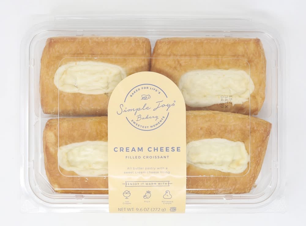 Simple Joys Bakery Filled Croissants, Cream Cheese (9.6 oz, 4 ct)