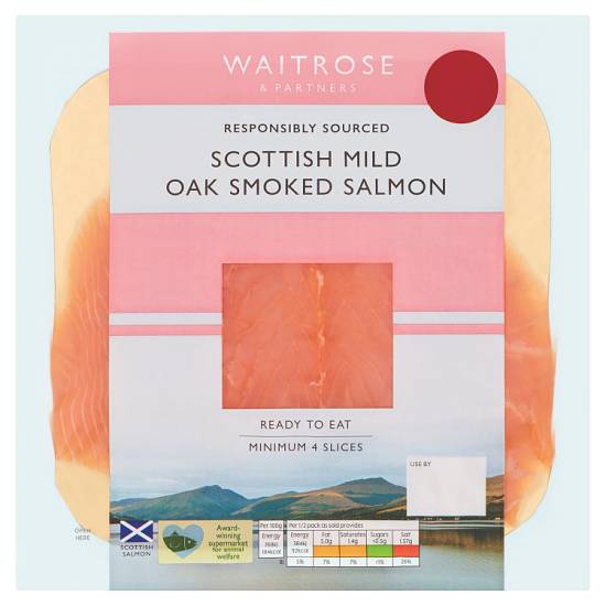 Waitrose & Partners Scottish Mild Oak Smoked Salmon