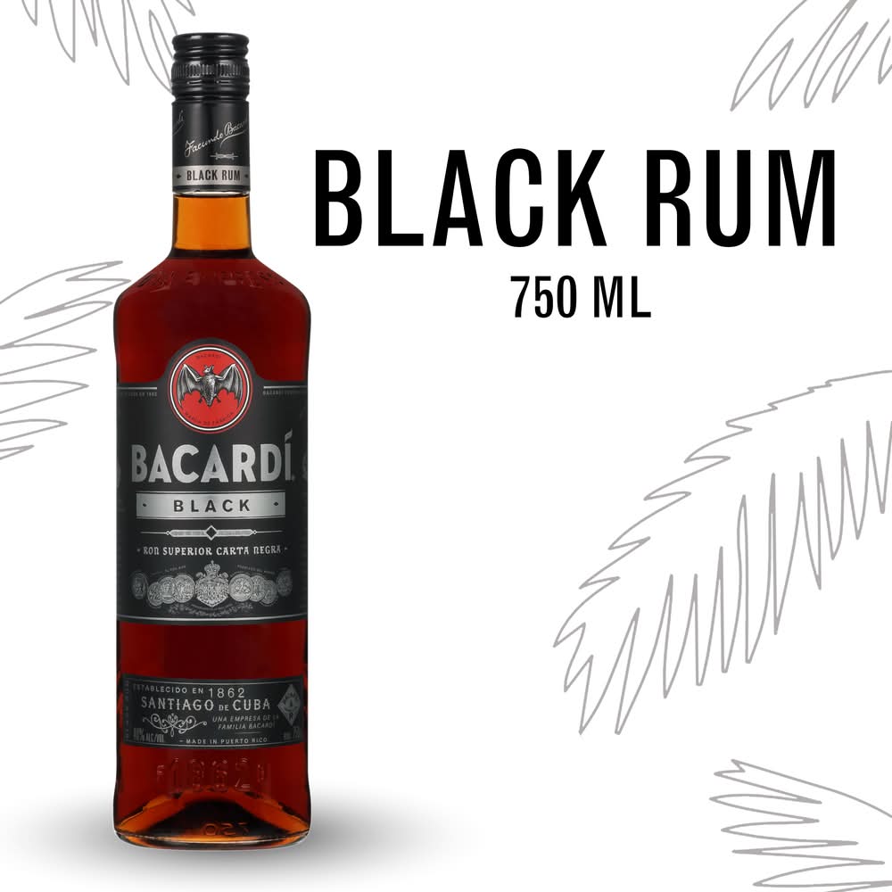 Bacardí Black Rum (750 ml)