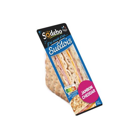 Sandwich suédois jambon cheddar Sodebo 135g