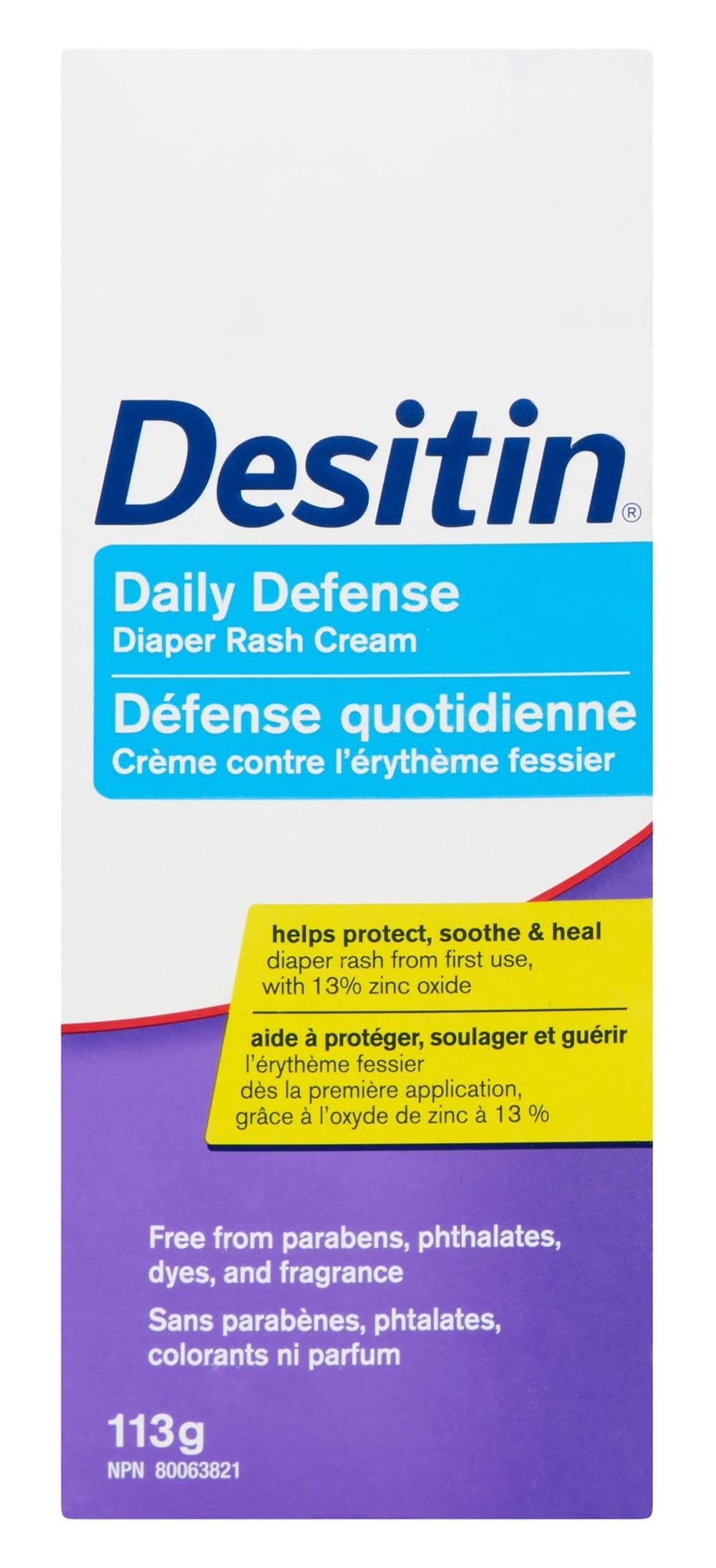 Desitin Daily Defense Baby Diaper Rash Cream With 13% Zinc Oxide (113 g)