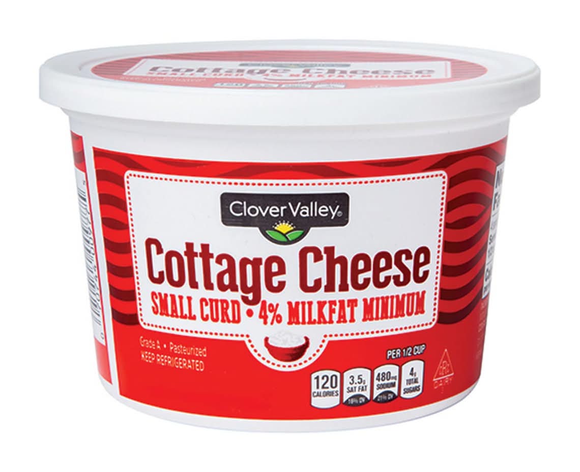 Clover Valley Small Curd Cottage Cheese 16 Oz