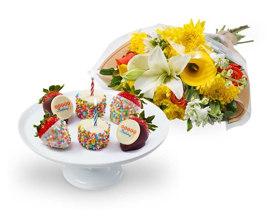 Birthday Flowers & Berries Box