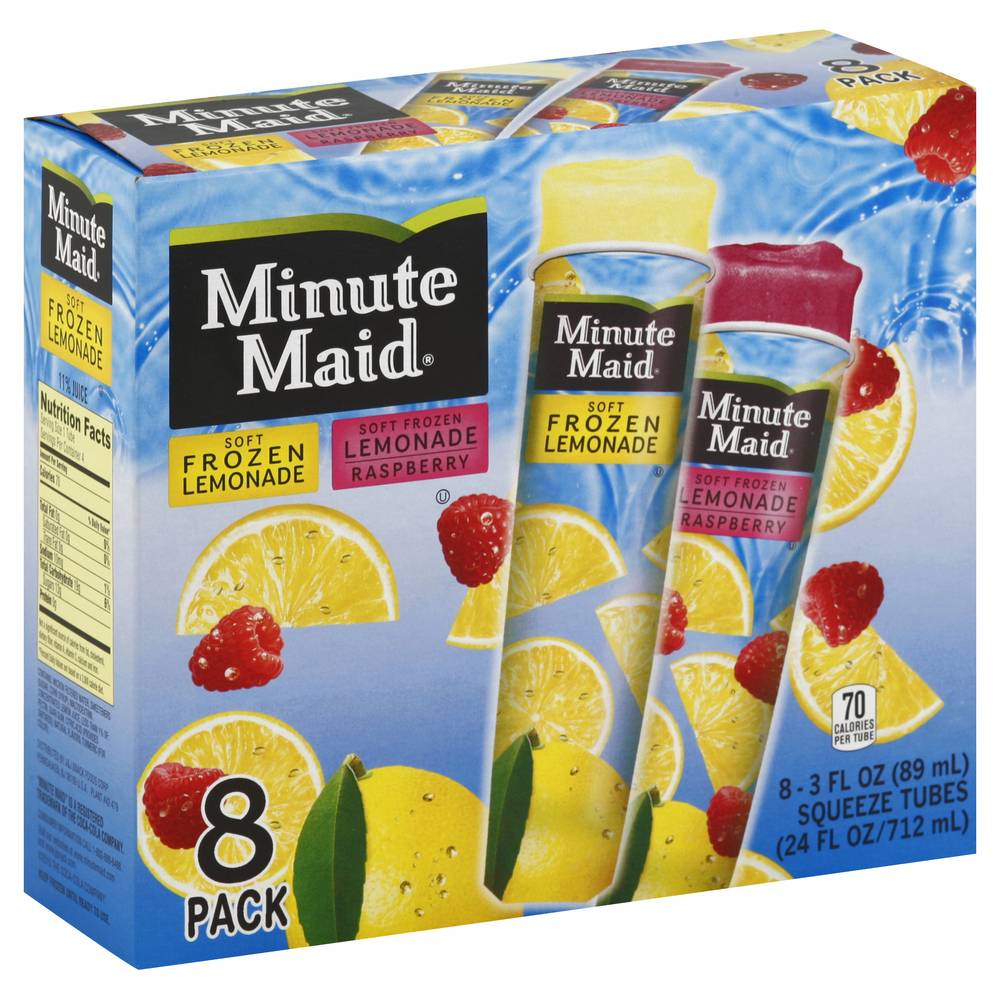 Minute Maid Soft Frozen Lemonade and Raspberry Squeeze Tubes (24 fl oz)