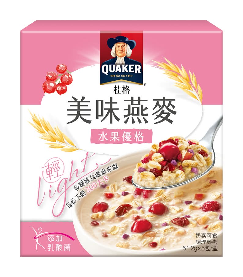 桂格美味燕麥-水果優格51.2g x5 <256g克 x 1 x 1BOX盒>