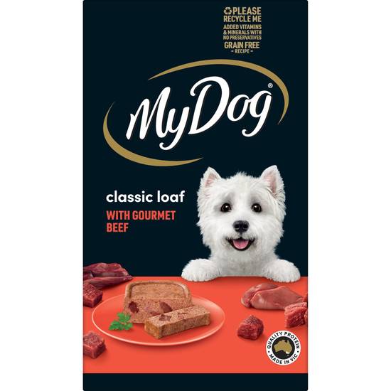 My Dog Adult Wet Dog Food Classic Loaf With Gourmet Beef 6x100g Trays 6 pack