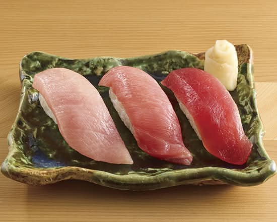 マグロ3種盛り【 V2387 】 Tuna Sushi Set (3 Pieces)
