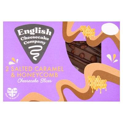 English Cheesecake Company Salted Caramel-Honeycomb, Cheesecake Slices (2 pack)