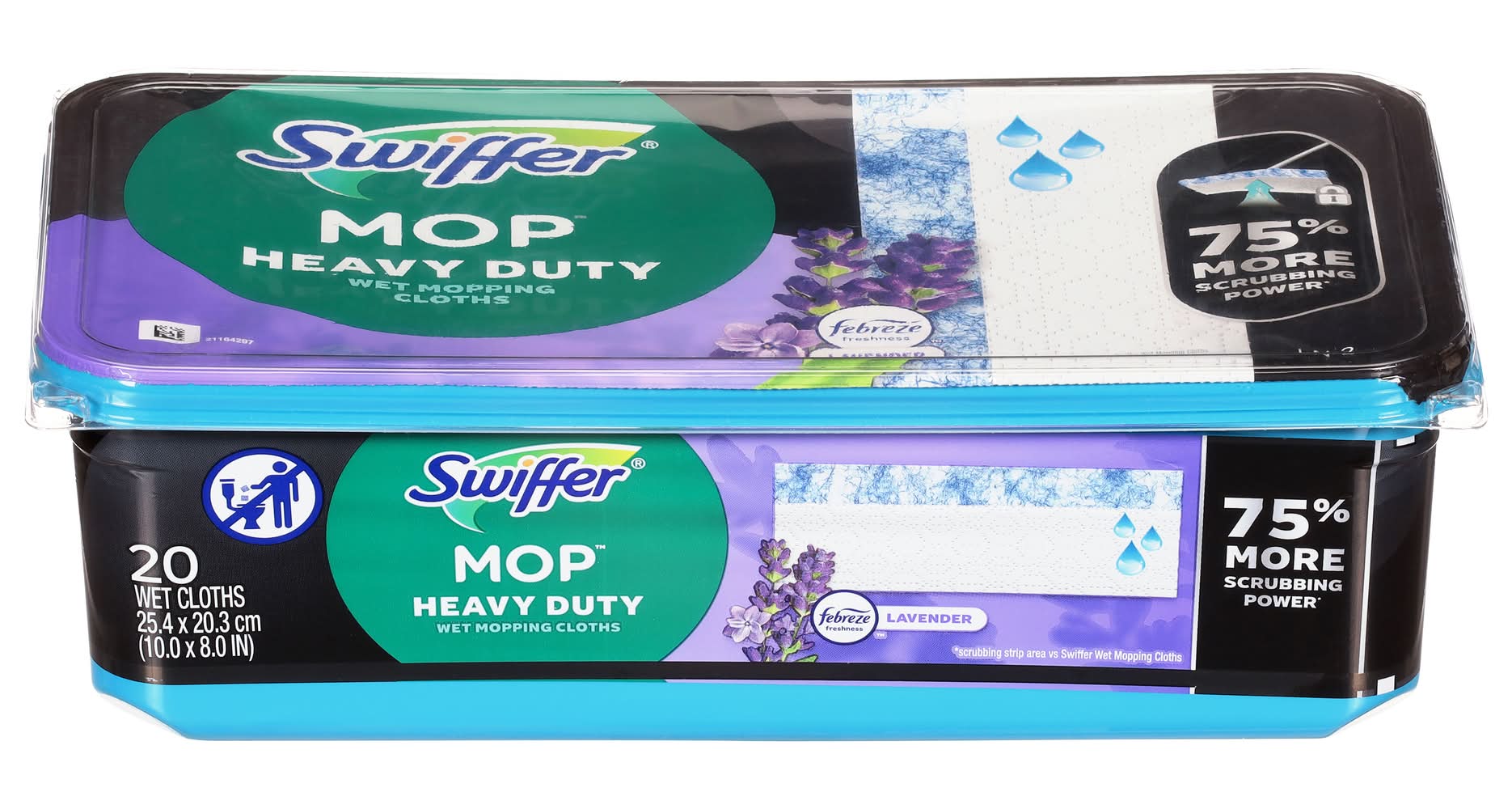 Swiffer Febreze Heavy Duty Wet Mopping Cloths, Lavender, 25.4x20.3 cm (20 ct)