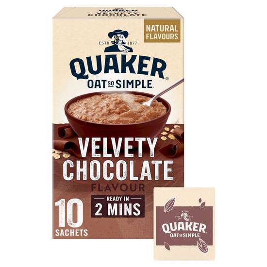 Quaker Oat So Simple Velvety Chocolate Porridge Sachets 10 Pack