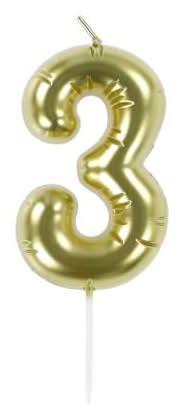 Decorative Number Birthday Candle Jumbo Style 3