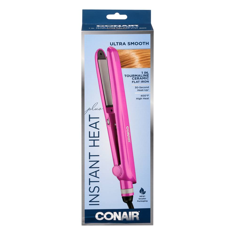 Conair Plus Instant Heat 1 Inch Tourmaline Ceramic Flat Iron