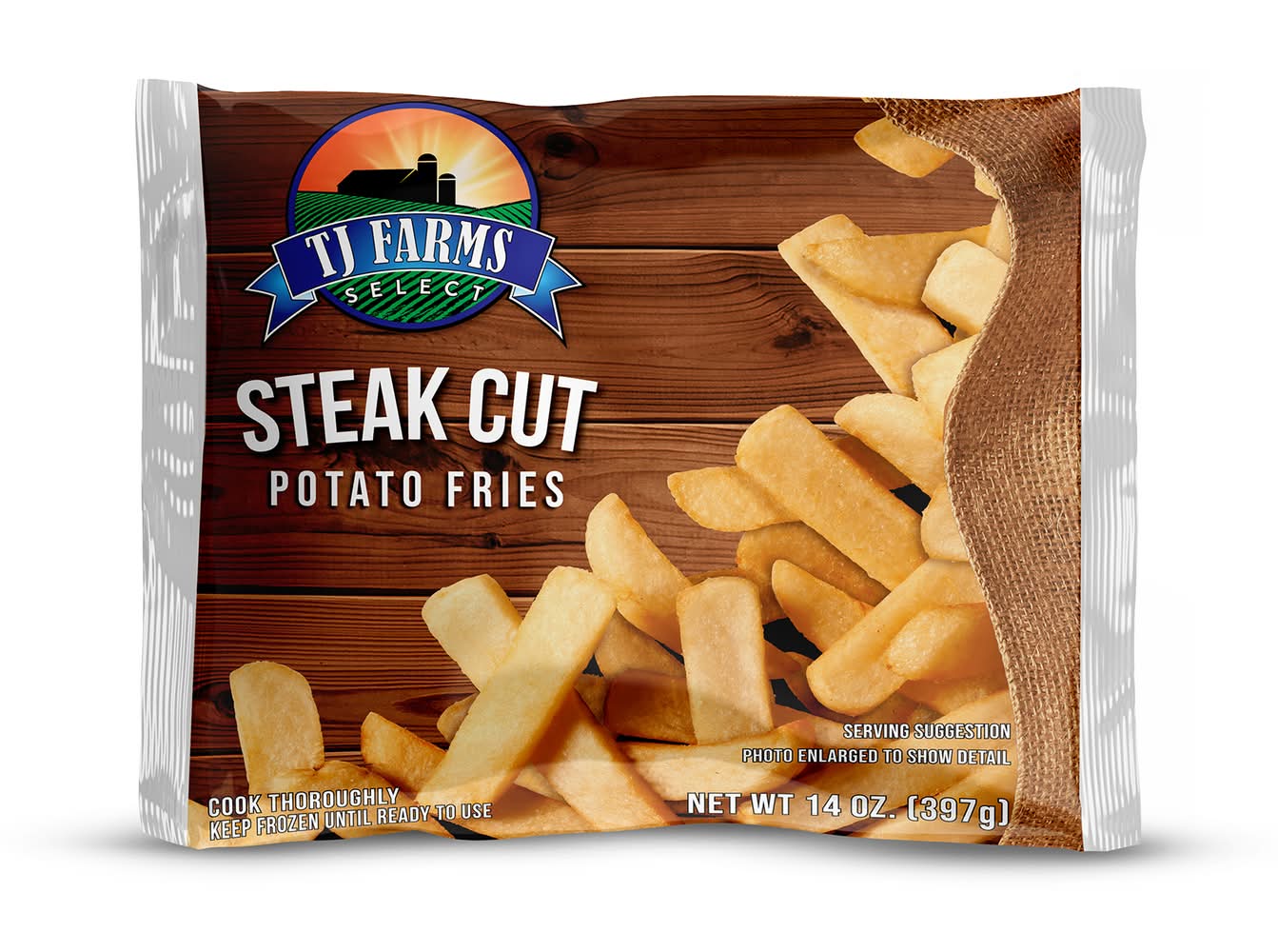 TJ Farms Select Steak Cut Potato Fries (14 oz)