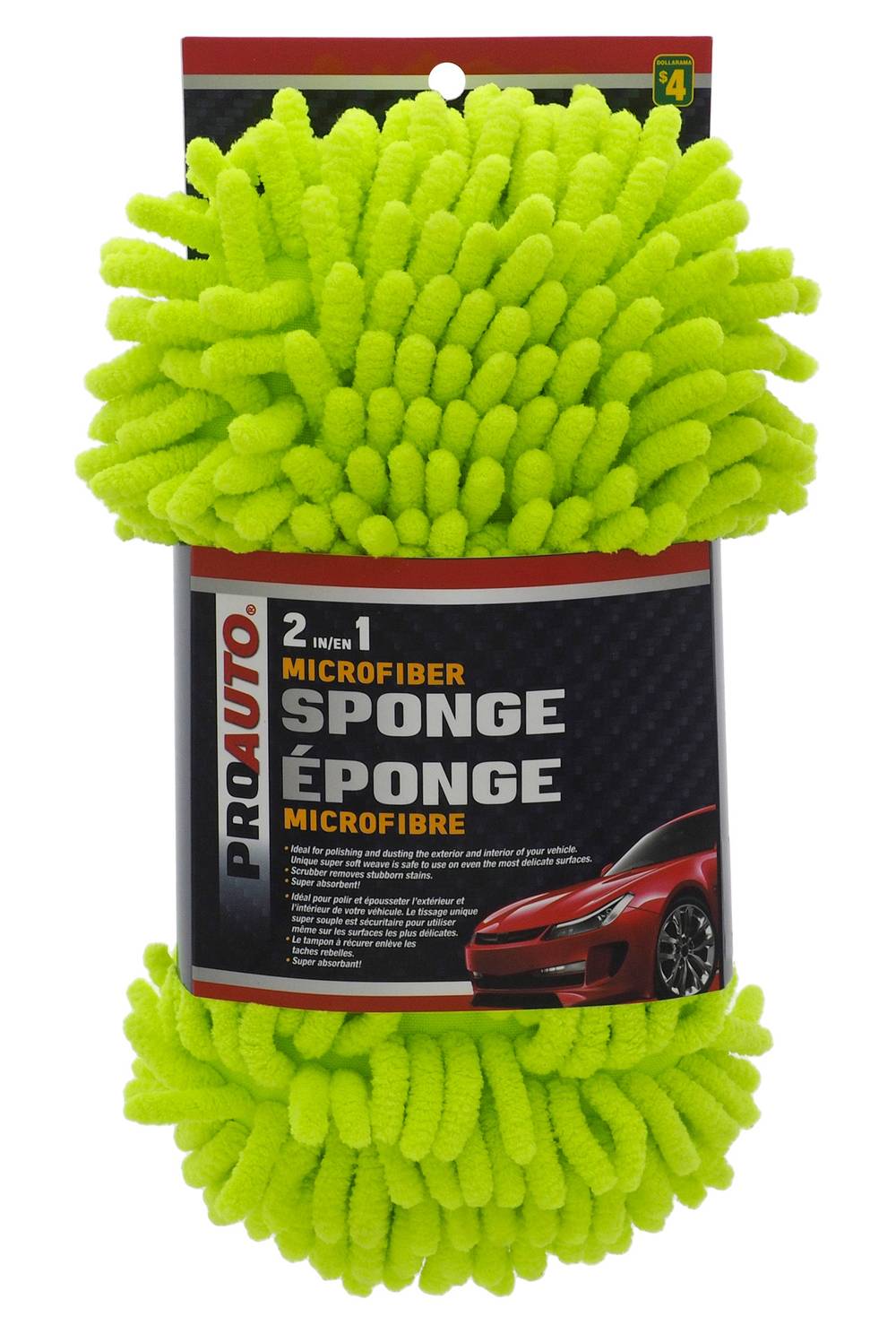 Pro Auto Microfiber Sponge With Scrubber