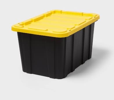 Brightroom Heavy Duty Storage Tote 27 Gal, Yellow-Black