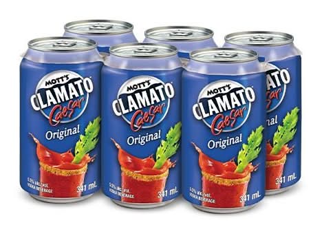 Mott's Clamato Caesar Original Vodka (6 x 341 ml)