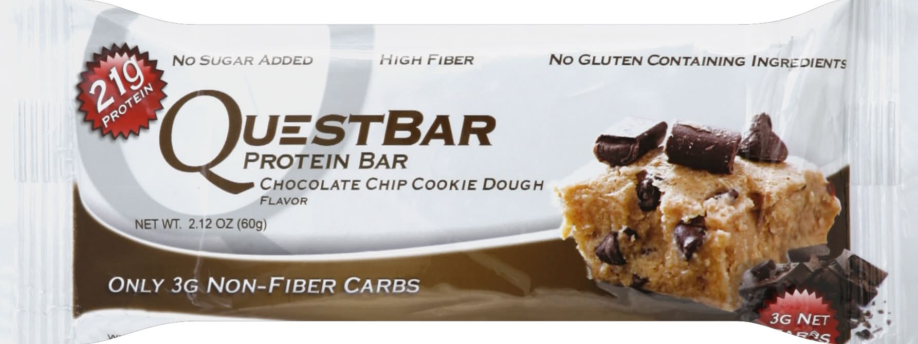 Quest Bar Protein Bar, Chococlate Chip Cookie Dough (2.12 oz)