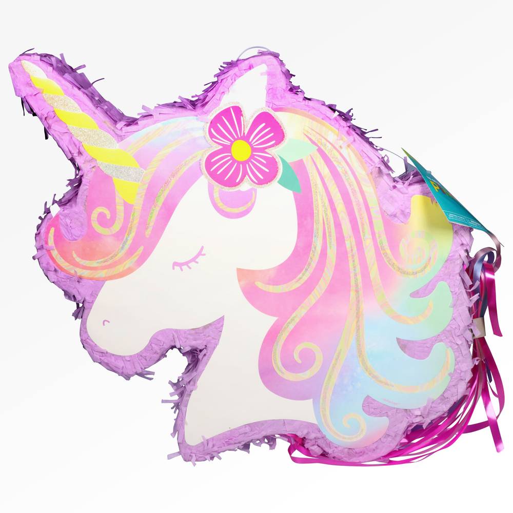 Amscan Enchanted Unicorn Outline Pull Ribbon Pinata Decoration