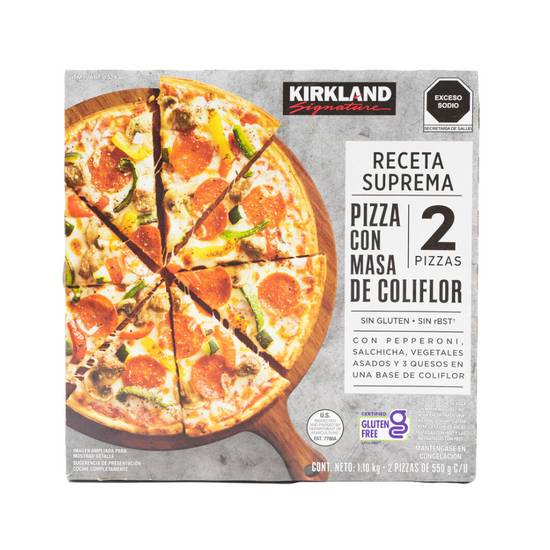 Kirkland Signature pizza con masa de coliflor (2 un)