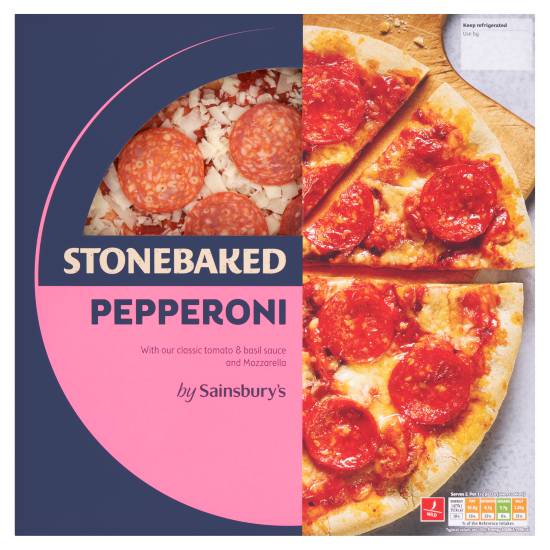 Sainsbury's Stonebaked Pepperoni Hand Stretched Pizza (270g)