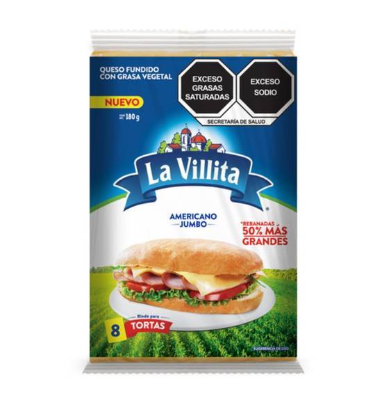 La villita imitación queso americano jumbo (sobre 180 g)