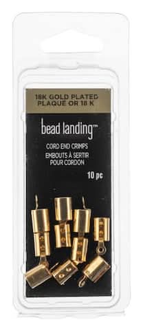 12Mm Metal Cord End Crimps, 10Ct. By Bead Landing