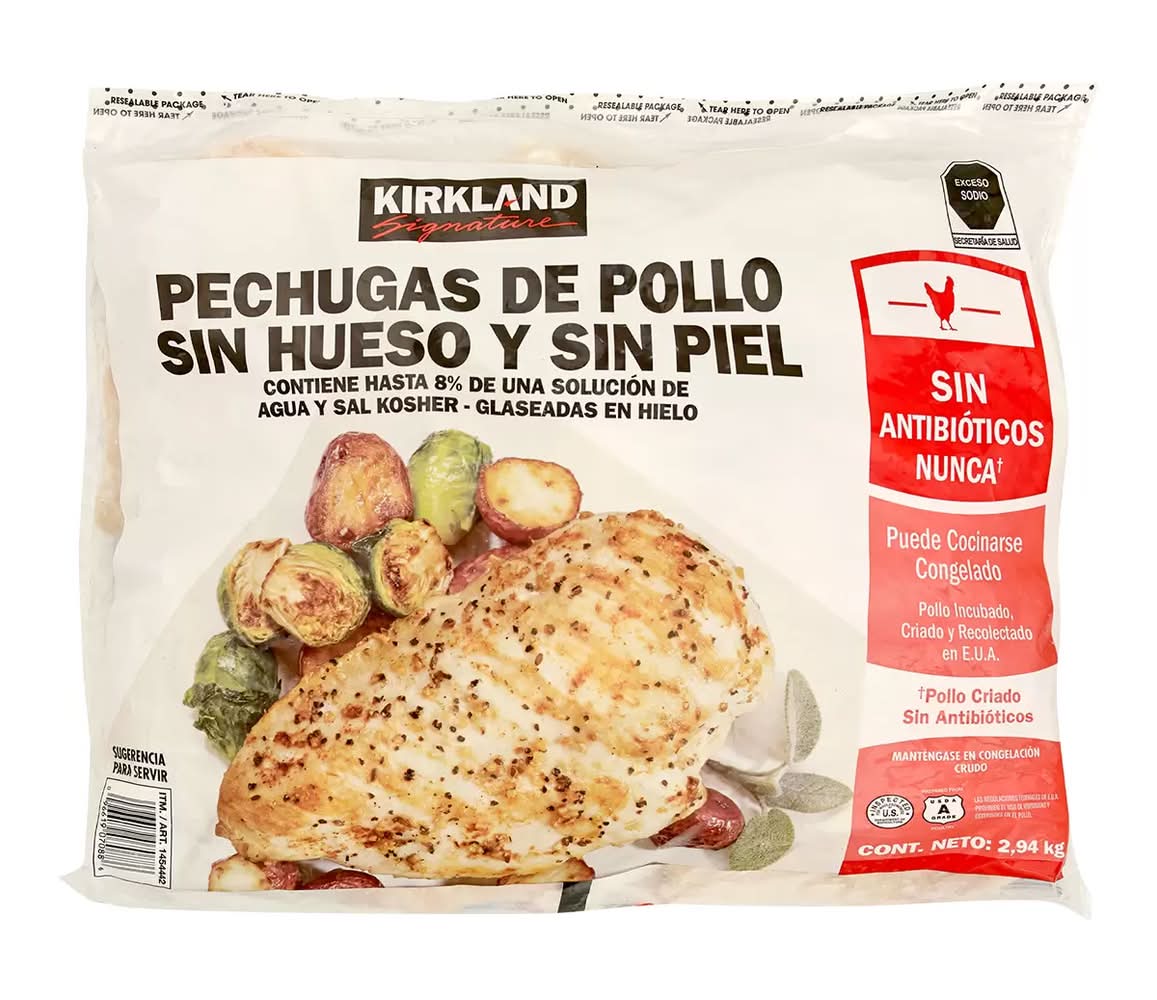 Kirkland Signature · Pechugas de pollo congeladas sin hueso y sin piel (2,94 kg)