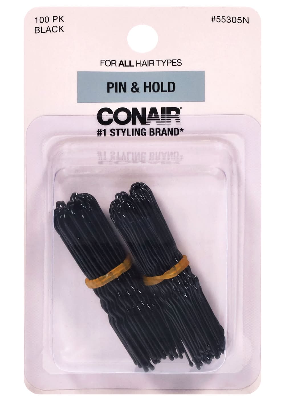 Conair Up Dos Hair Pins, Black (3.2 oz, 100 ct)