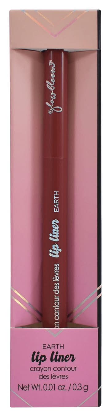Glowbloom Crayon Contour Lip Liner, Earth (0.01 oz)