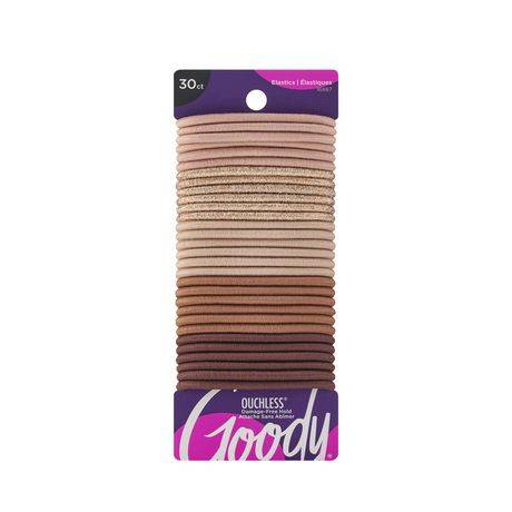 Goody Ouchless Blush 4mm Elastics, Women (30 ct)