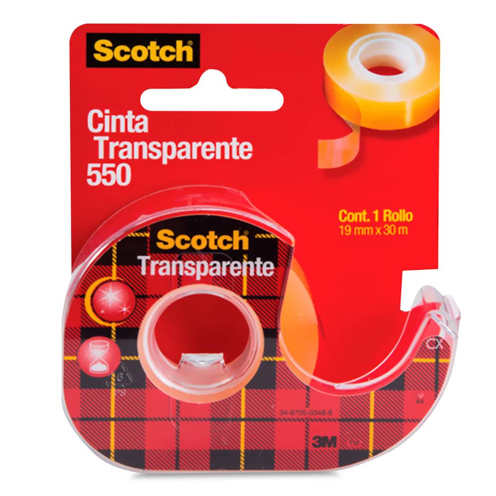 3M scotch cinta adhesiva transparente (1 pieza)