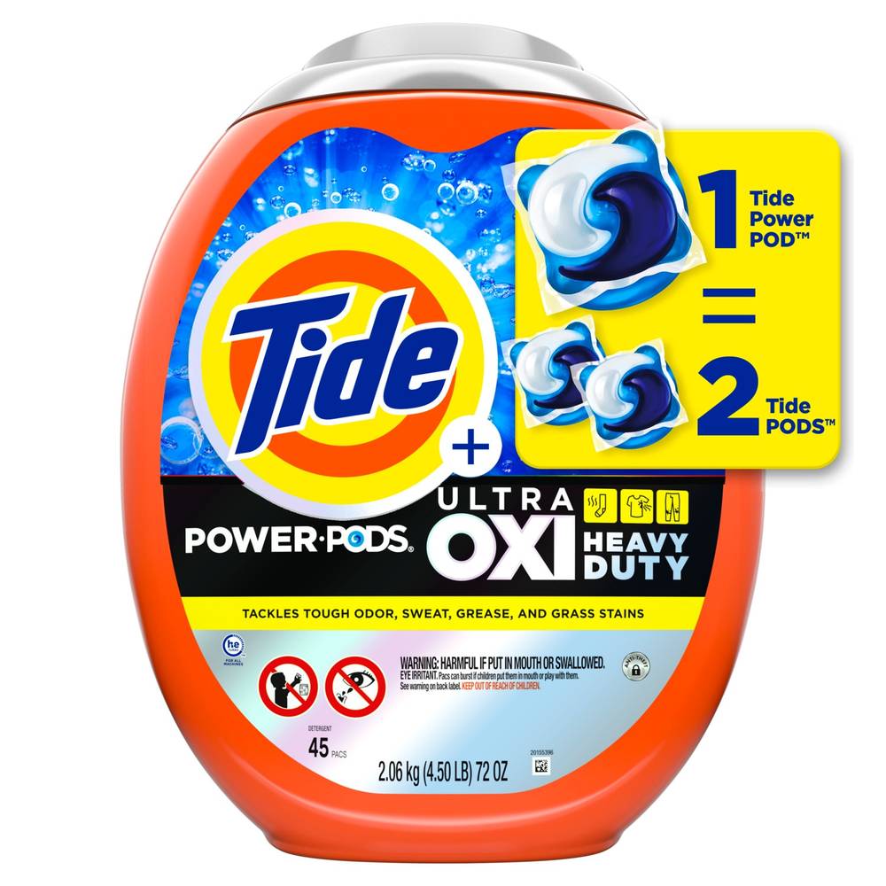 Tide 45-Pack Power Pods + Ultra OXI Heavy Duty Original HE Laundry Detergent (76-oz) | 3077211736