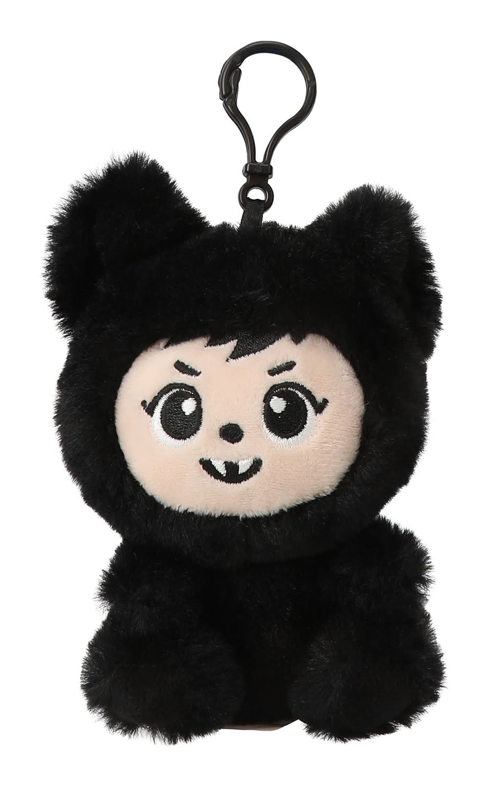 Halloween Plush Monster Clip Black