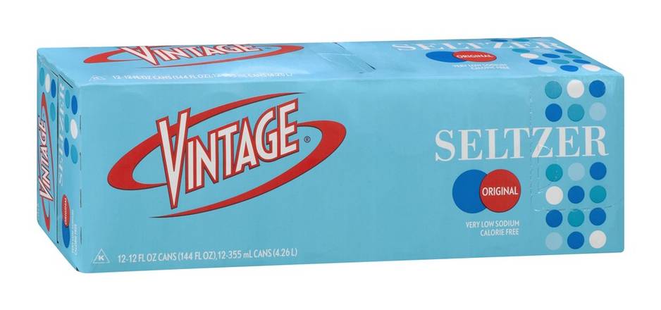Vintage Original Seltzer (12 pack, 12 fl oz)