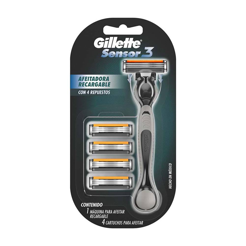Gillette rastrillo recargable sensor 3 (1 pieza)