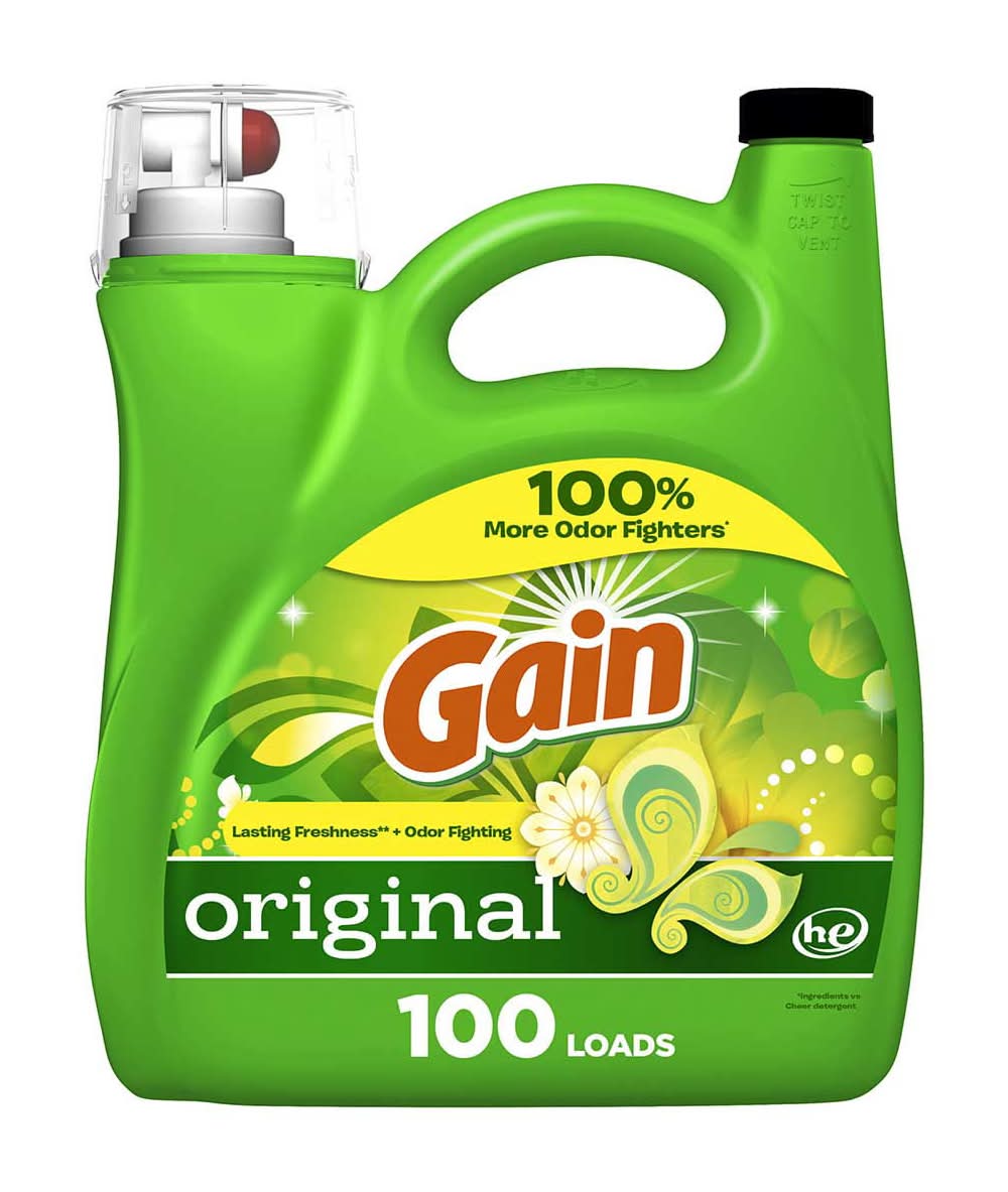 Gain He Compatible Liquid Laundry Detergent Original Scent 144 Fl Oz - 100 Loads