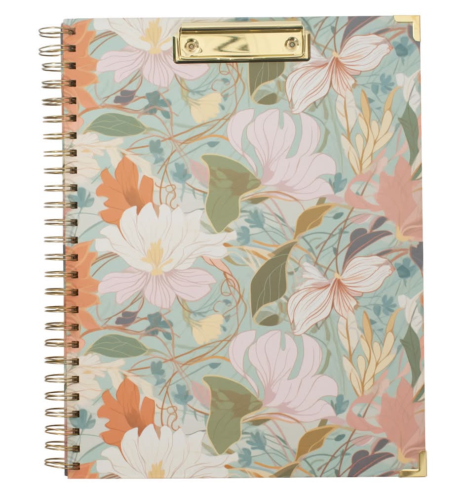 PEMBROOK Green Floral Clipfolio