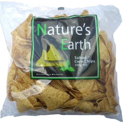 Nature's Earth Corn Chips, Salted (500g)