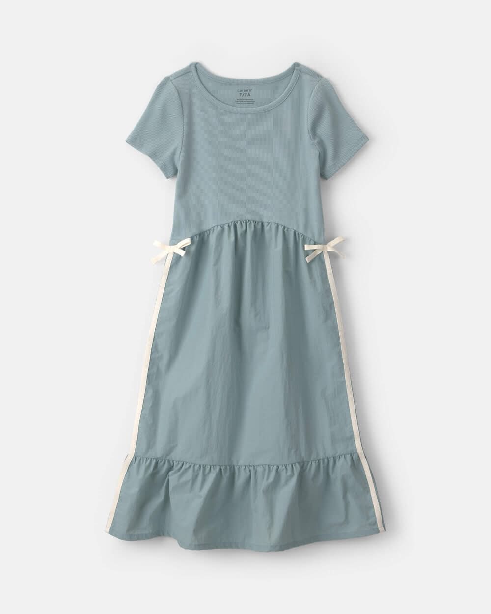 Carter's Girls Bow Midi Dress, 10, Blue