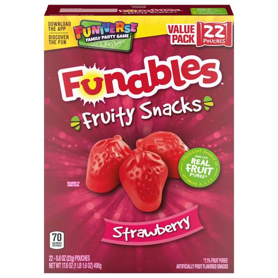 Funables Strawberry Fruit Flavored Snacks