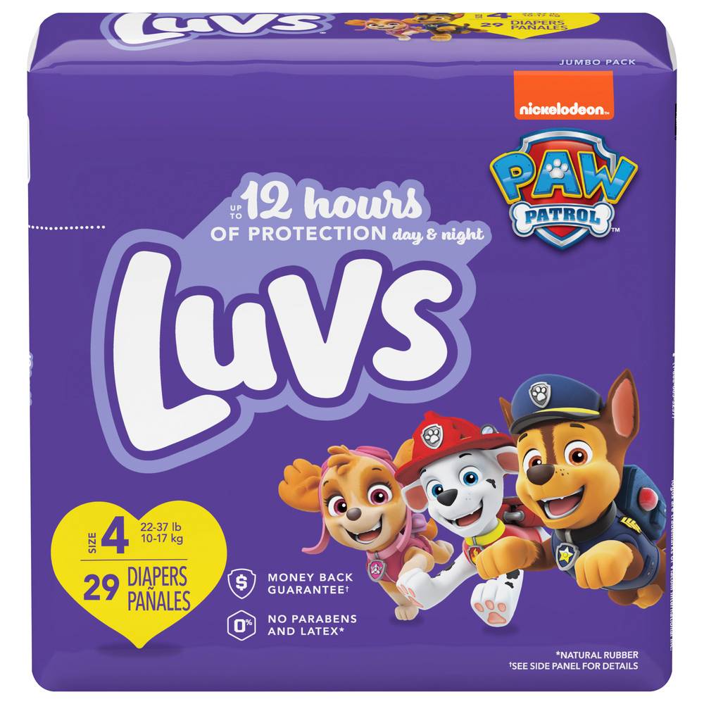 Luvs 12 Hours Of Protection Diapers, Size 4 (29 ct)