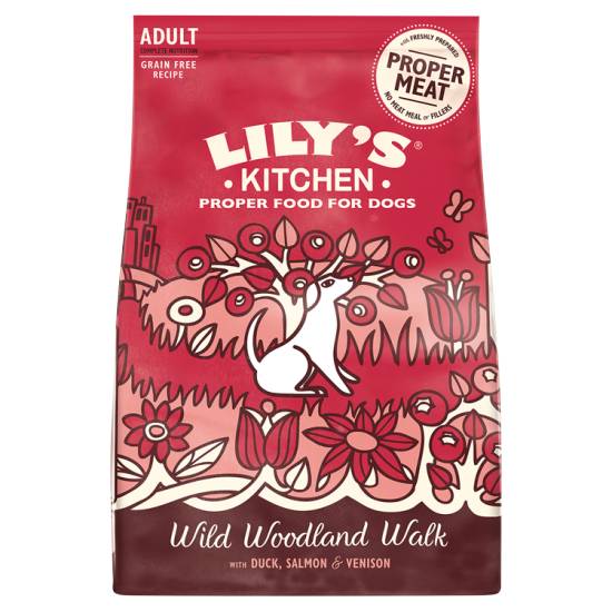 Lily's Kitchen Duck, Salmon & Venison Wild Woodland Walk Complete Adult Dry Dog Food (1kg)