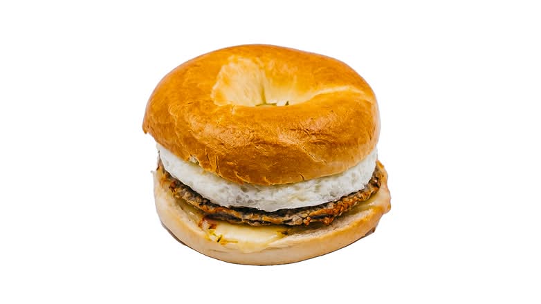 Bagel - Egg, Turkey Sausage And White Cheddar Cheese, Pepper Jack Cheese