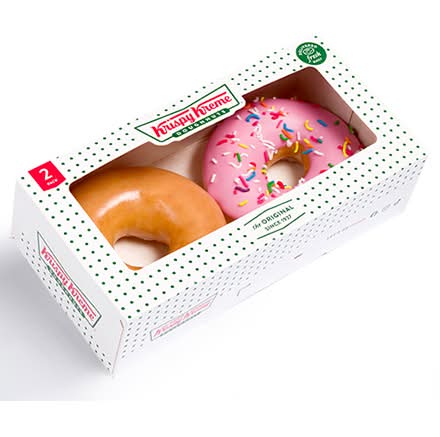 Krispy Kreme Strawberry Sprinkles & Original Glaze Doughnuts (2 pack)